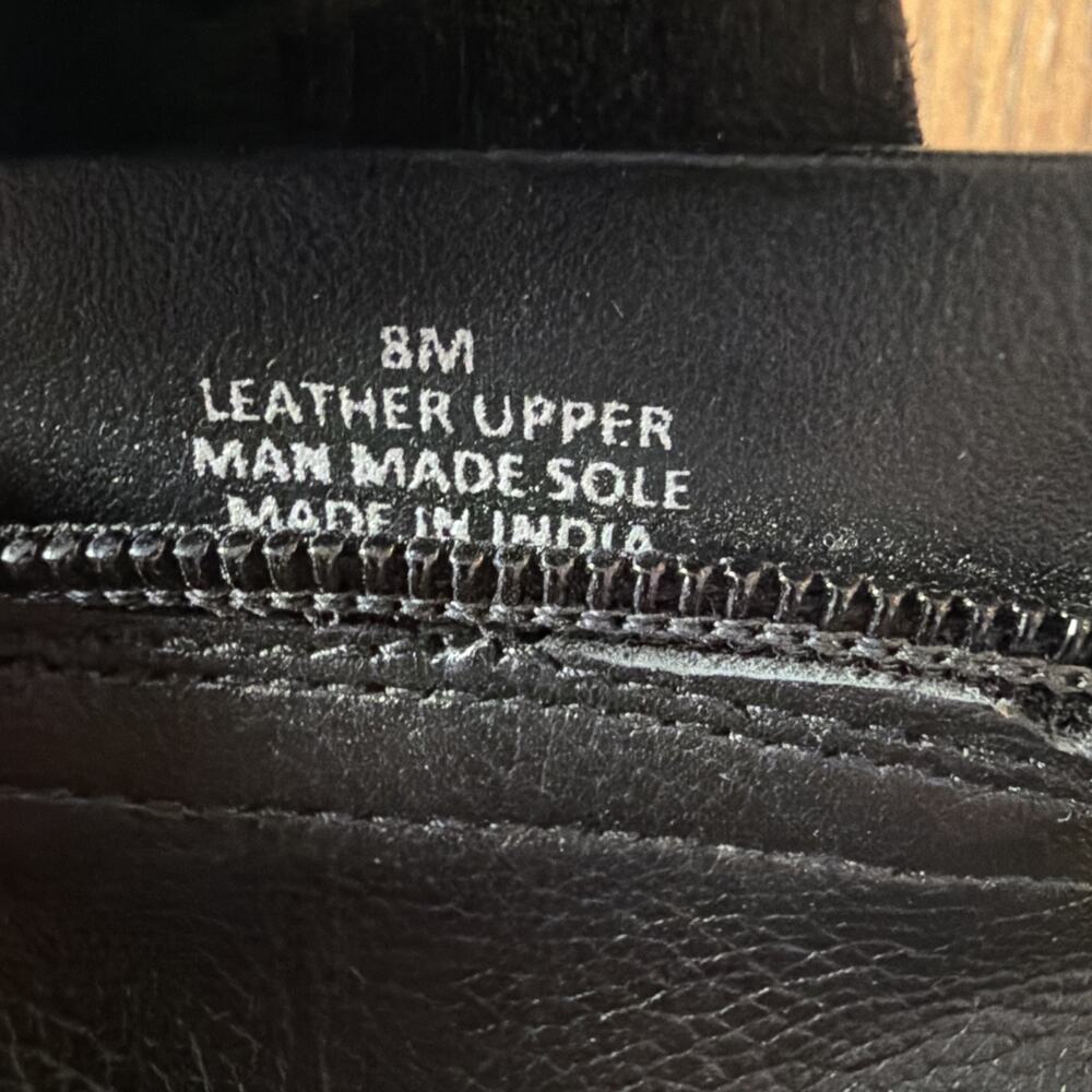 Diba Black Pebbled Leather Block Heel Ankle Zip Bootie 8 Western City Timeless - Picture 8 of 8